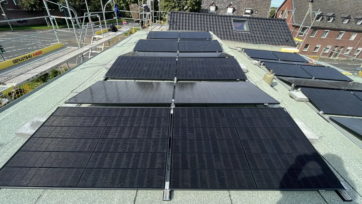 PV-Anlage auf einem Flachdach